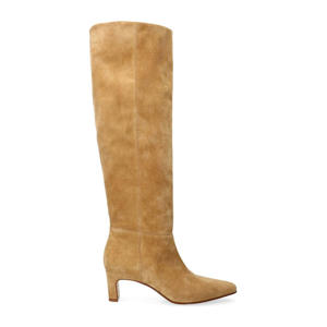 suède hoge laarzen beige