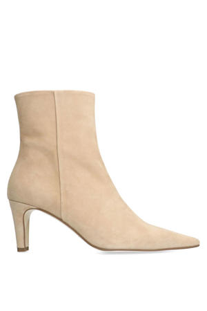 suède enkellaarzen beige