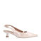 Manfield lakleren slingback pumps beige