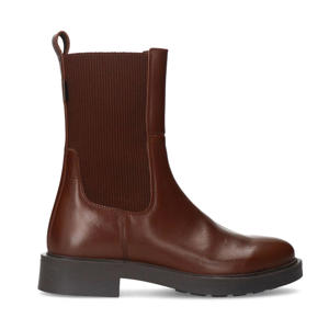   leren chelsea boots bruin