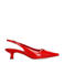 Manfield lakleren slingback pumps rood