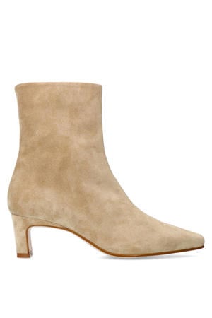suède enkellaarzen beige