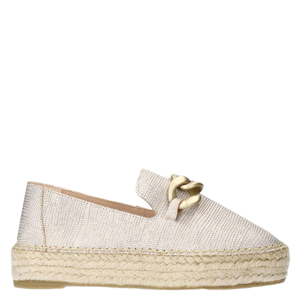 Gouden dames Manfield leren espadrilles