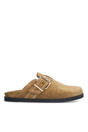 suède clogs beige