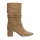 Manfield suède halfhoge laarzen beige