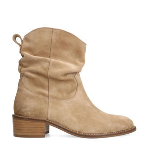   suède enkellaarzen beige