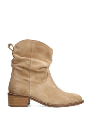   suède enkellaarzen beige