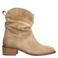 Manfield suède enkellaarzen beige