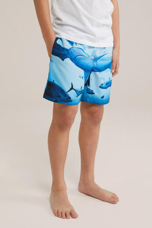zwemshort blauw/rood