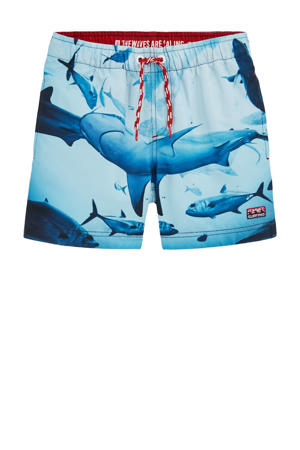 zwemshort blauw/rood