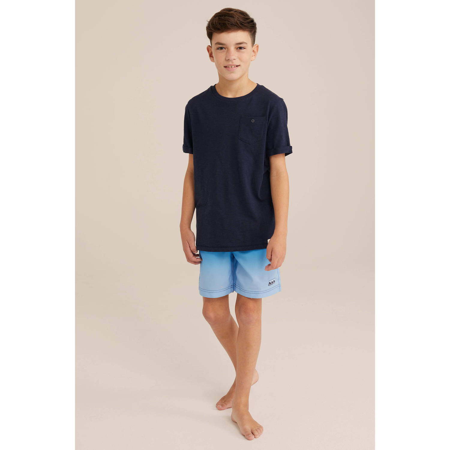 WE Fashion zwemshort donkerblauw blauw