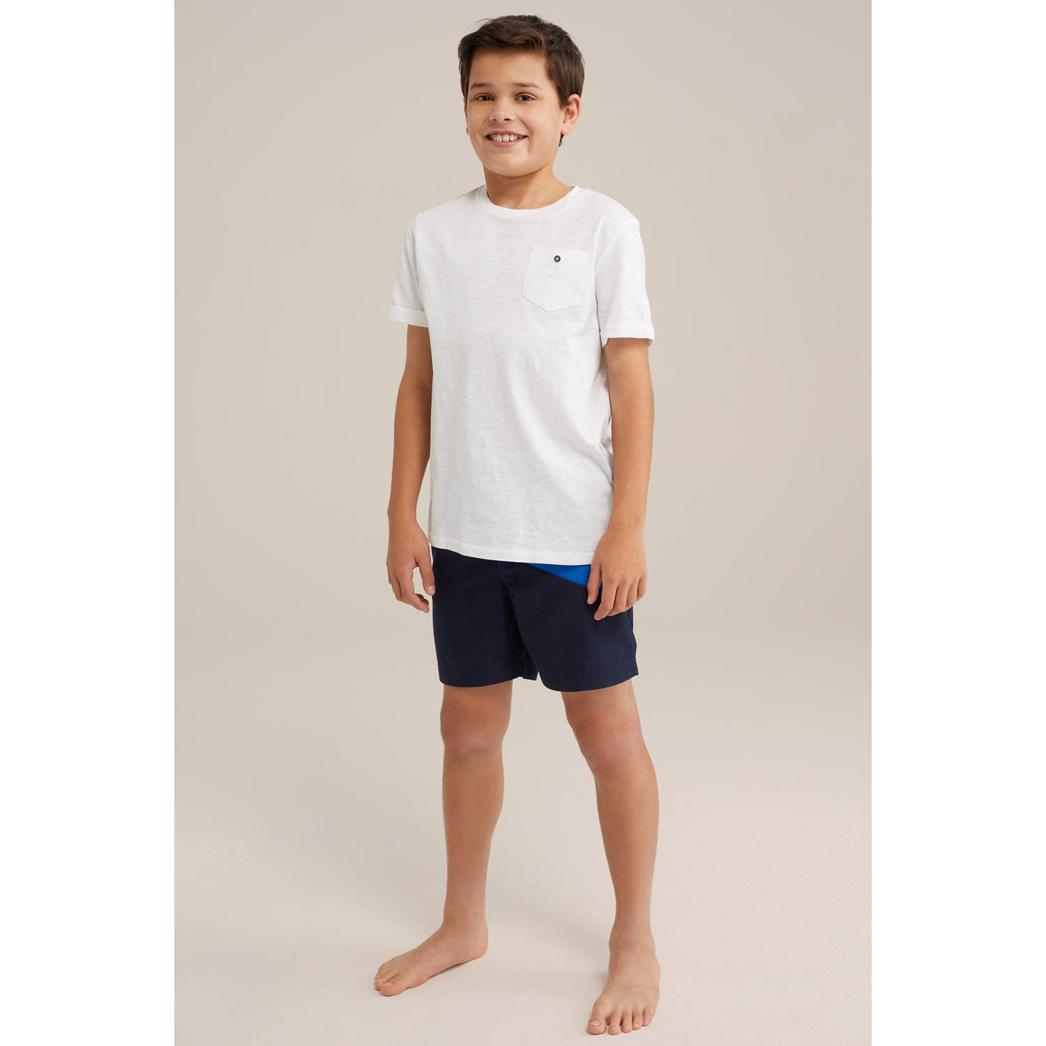 WE Fashion zwemshort marineblauw kobalt blauw