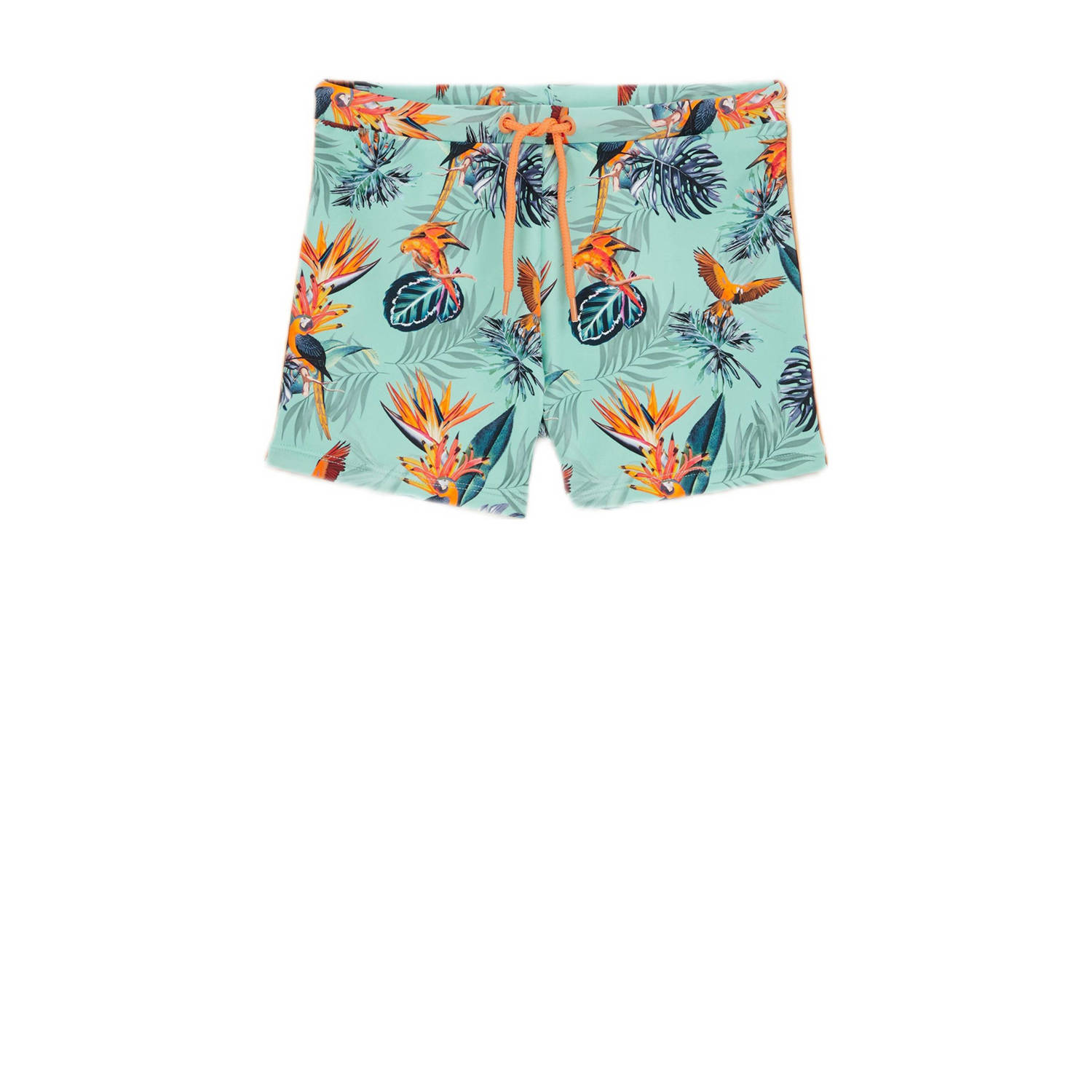 WE Fashion zwemboxer lichtblauw donkerblauw oranje