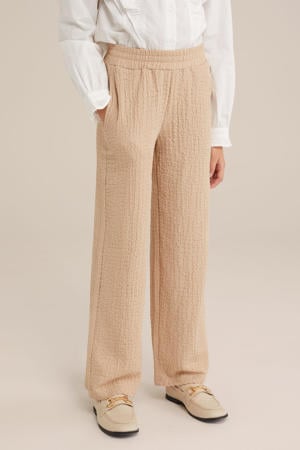 straight palazzo broek beige