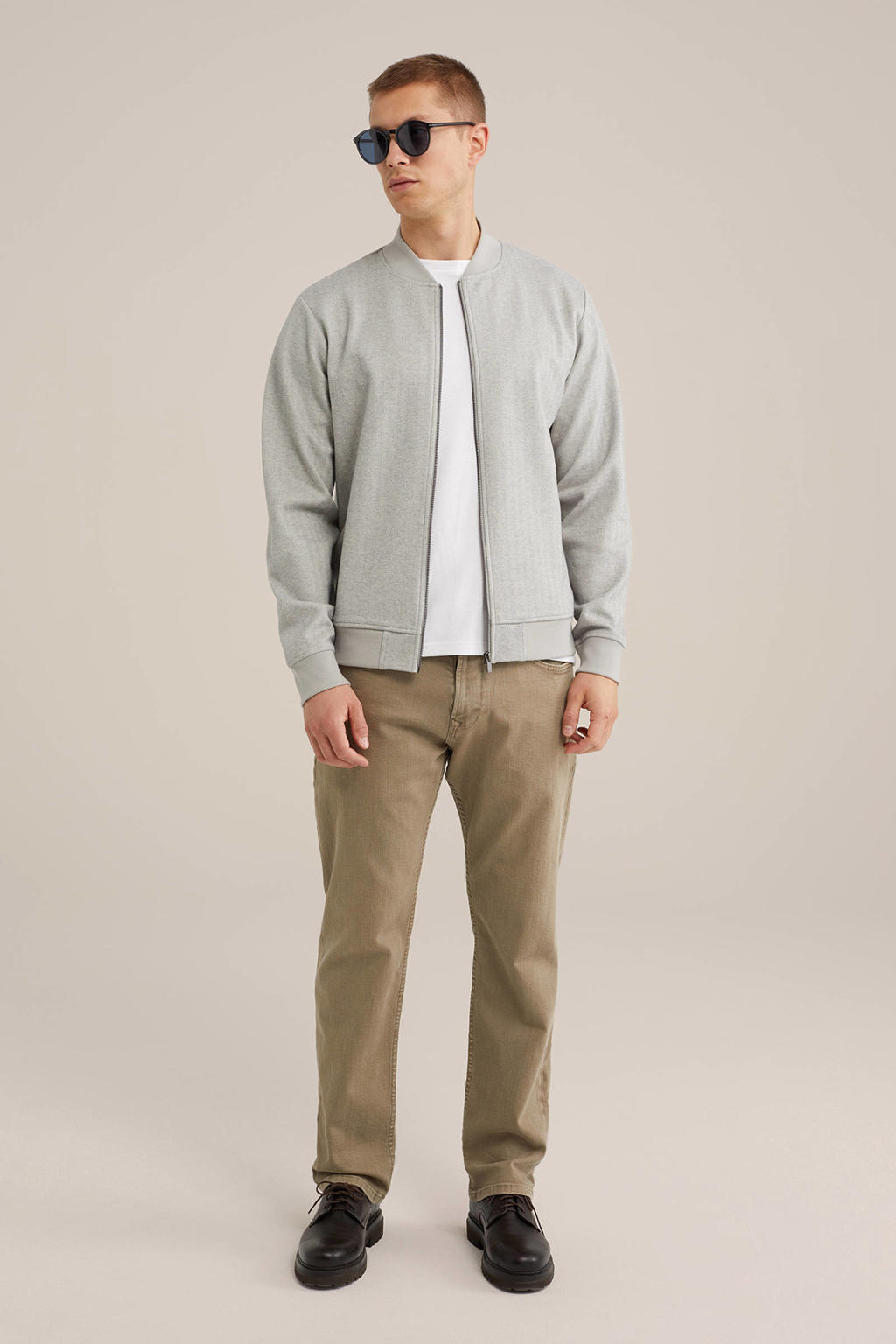 WE Fashion sweatvest lichtgrijs