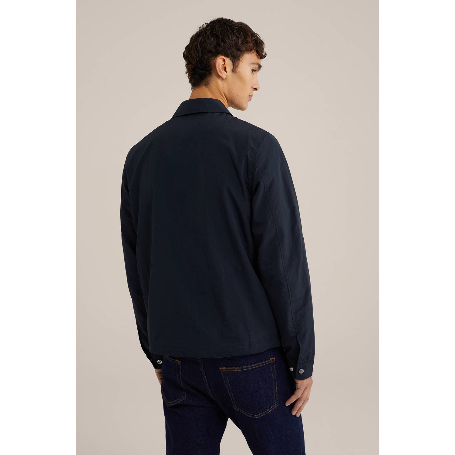 WE Fashion overshirt donkerblauw