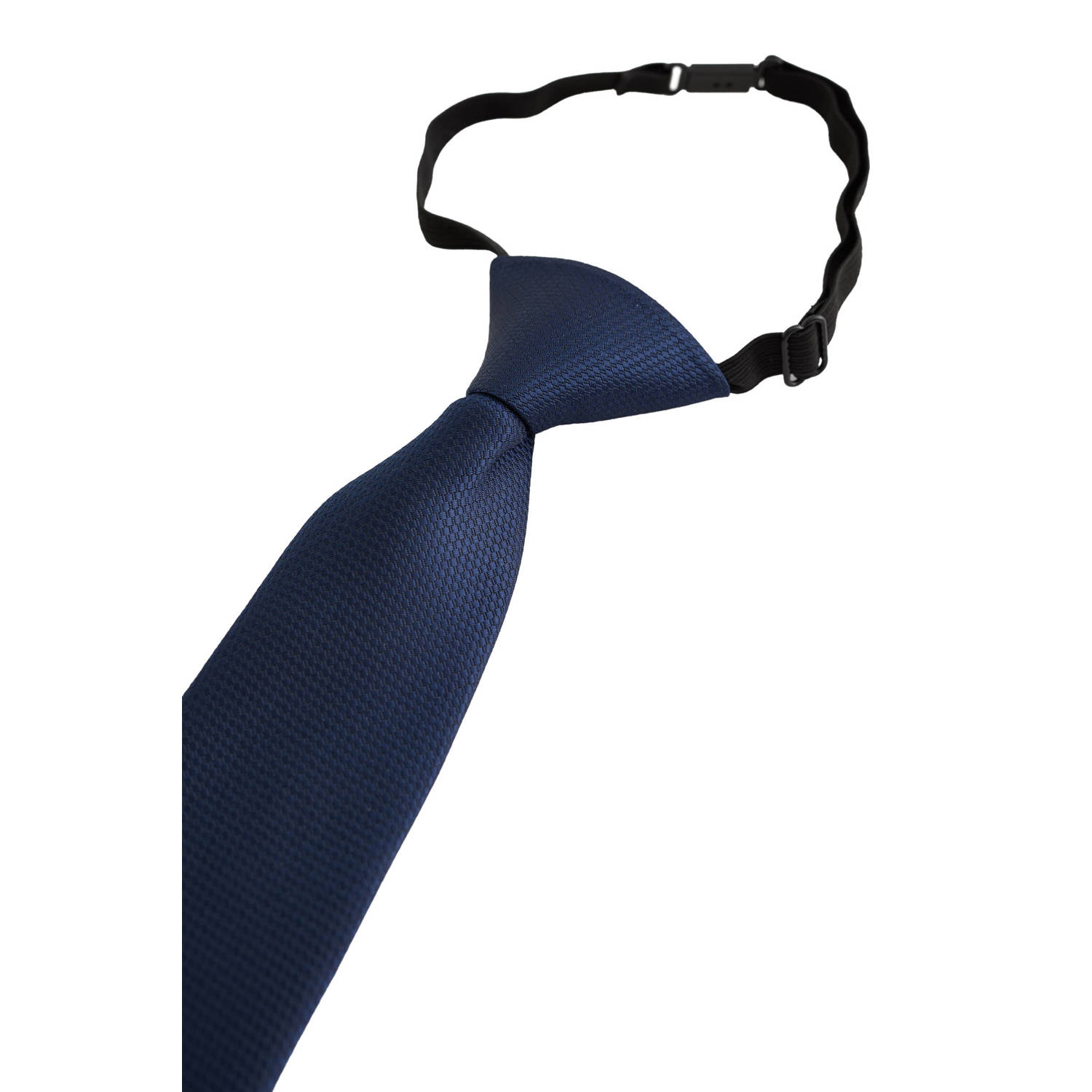 WE Fashion stropdas met textuur marineblauw