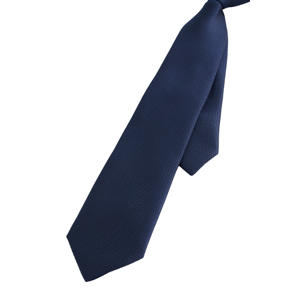 stropdas met textuur marineblauw