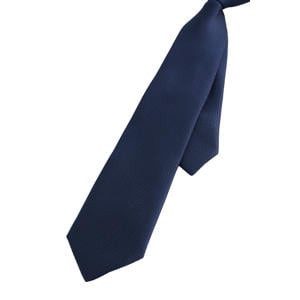 stropdas met textuur marineblauw