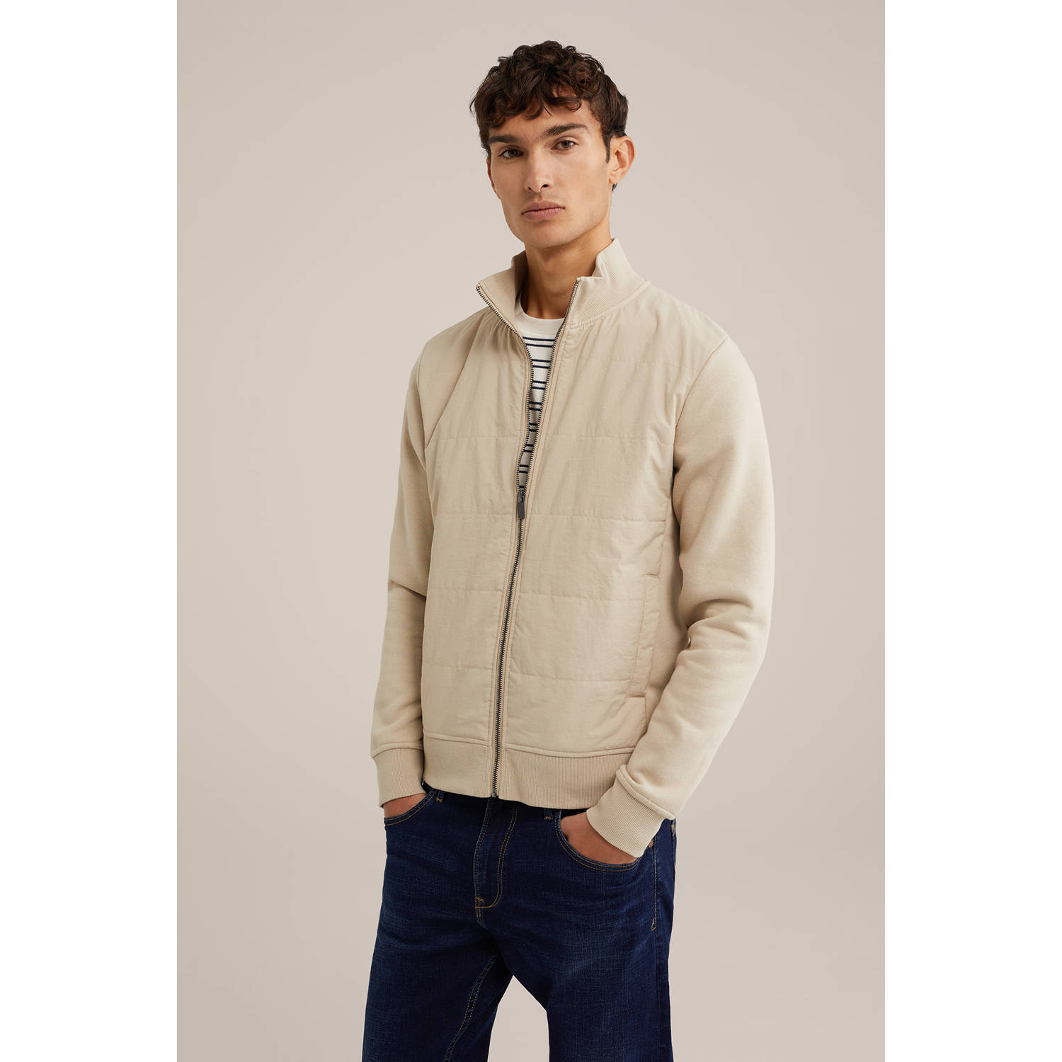 WE Fashion sweatvest beige