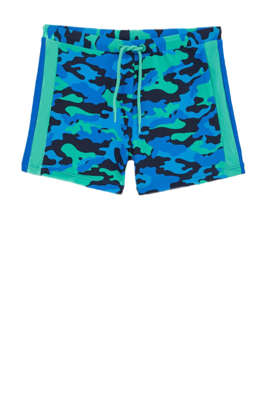 WE Fashion zwemboxer blauw/groen