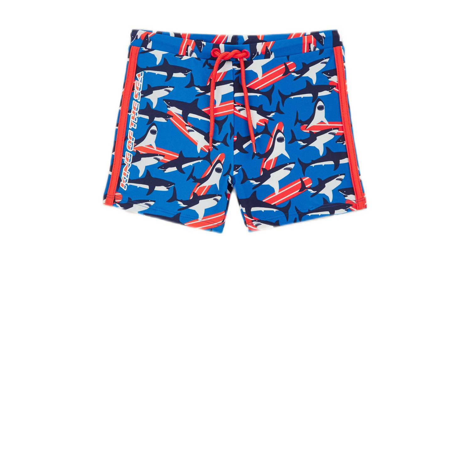 WE Fashion zwemboxer blauw rood