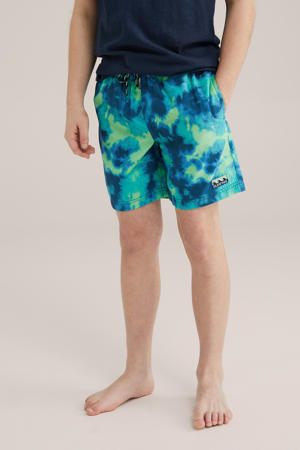 zwemshort blauw/groen/donkerblauw