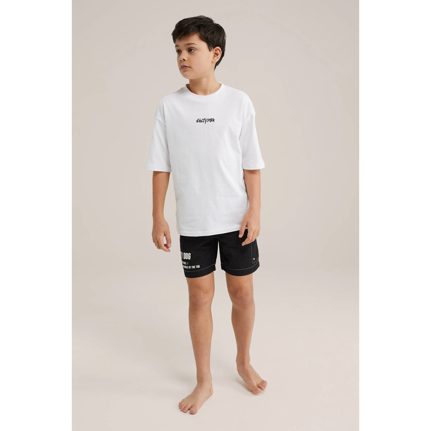 WE Fashion zwemshort zwart wit