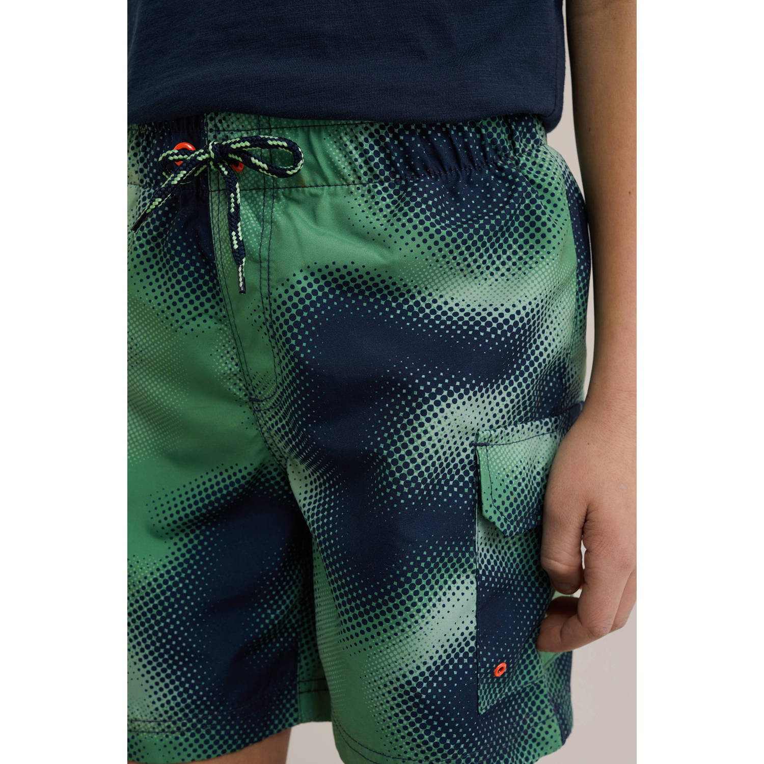 WE Fashion zwemshort groen donkerblauw