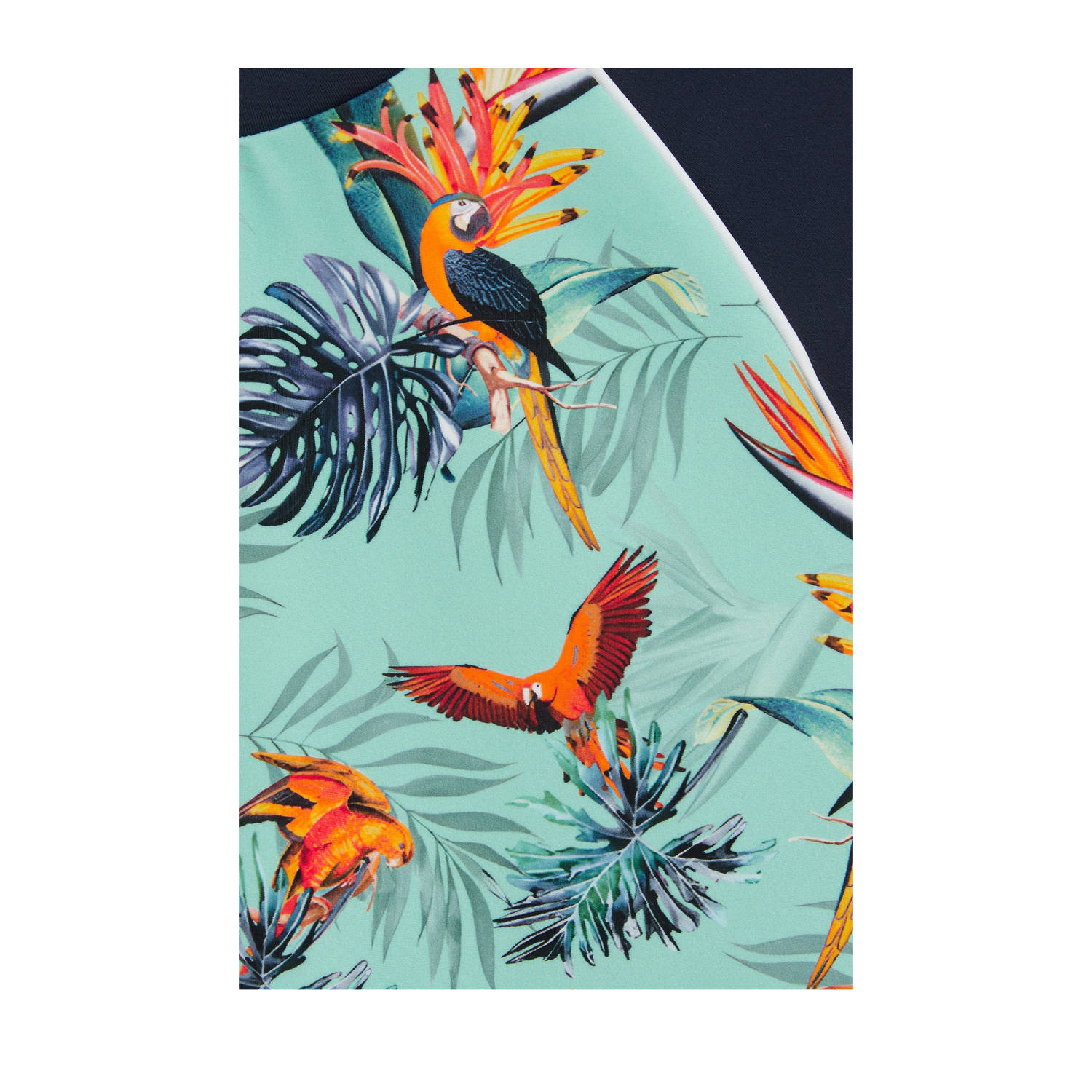 WE Fashion UV T-shirt donkerblauw lichtblauw oranje