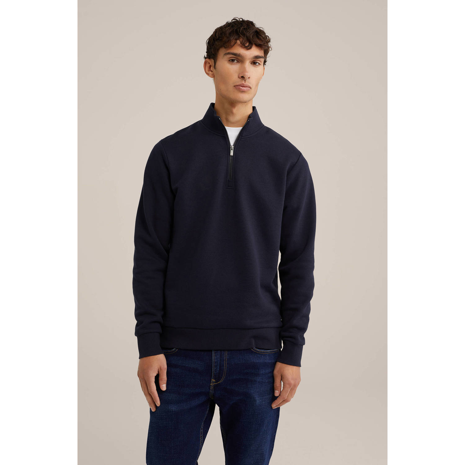 WE Fashion sweater donkerblauw