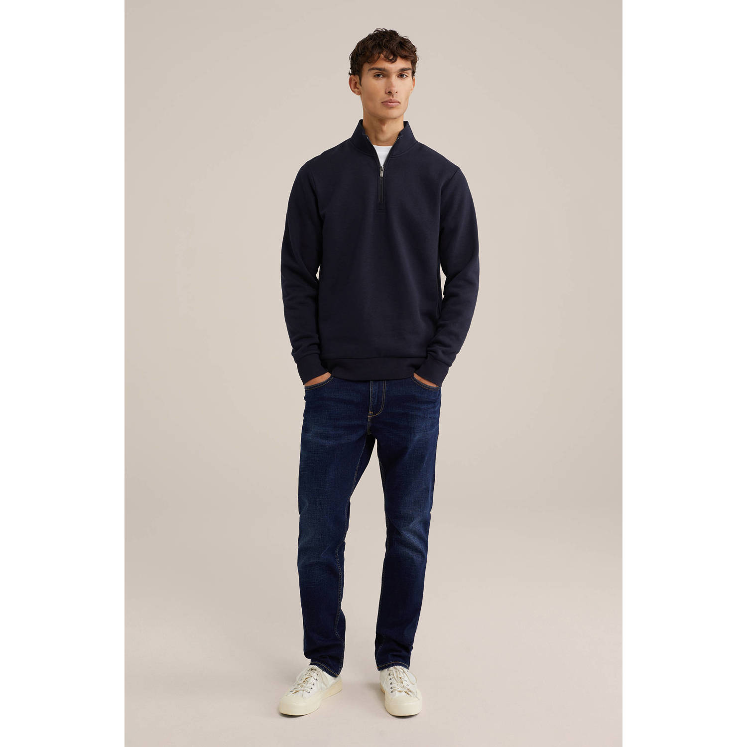 WE Fashion sweater donkerblauw