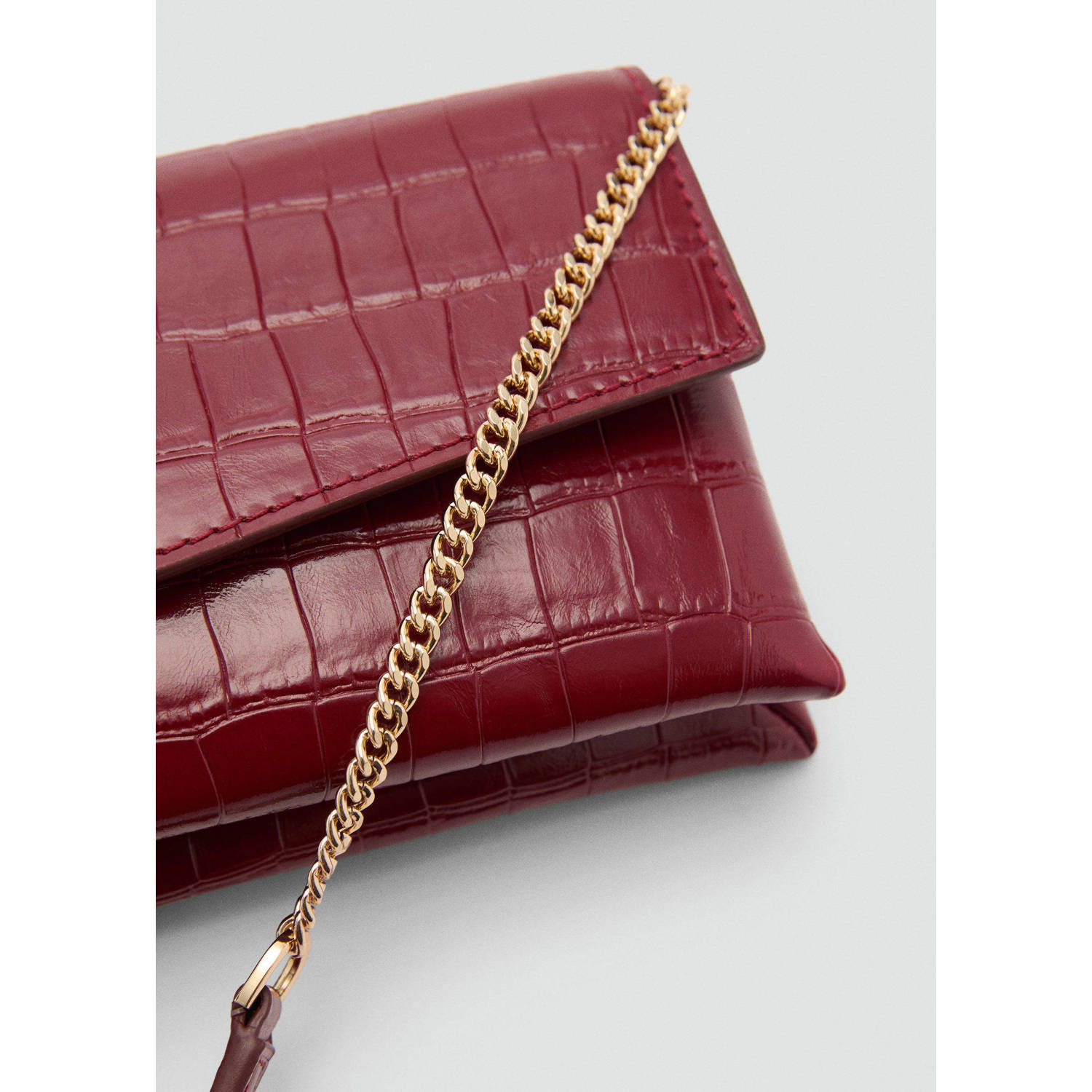 Mango crossbody tas donkerrood