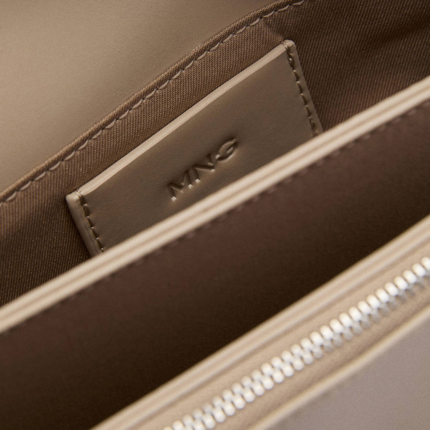 Mango schoudertas beige