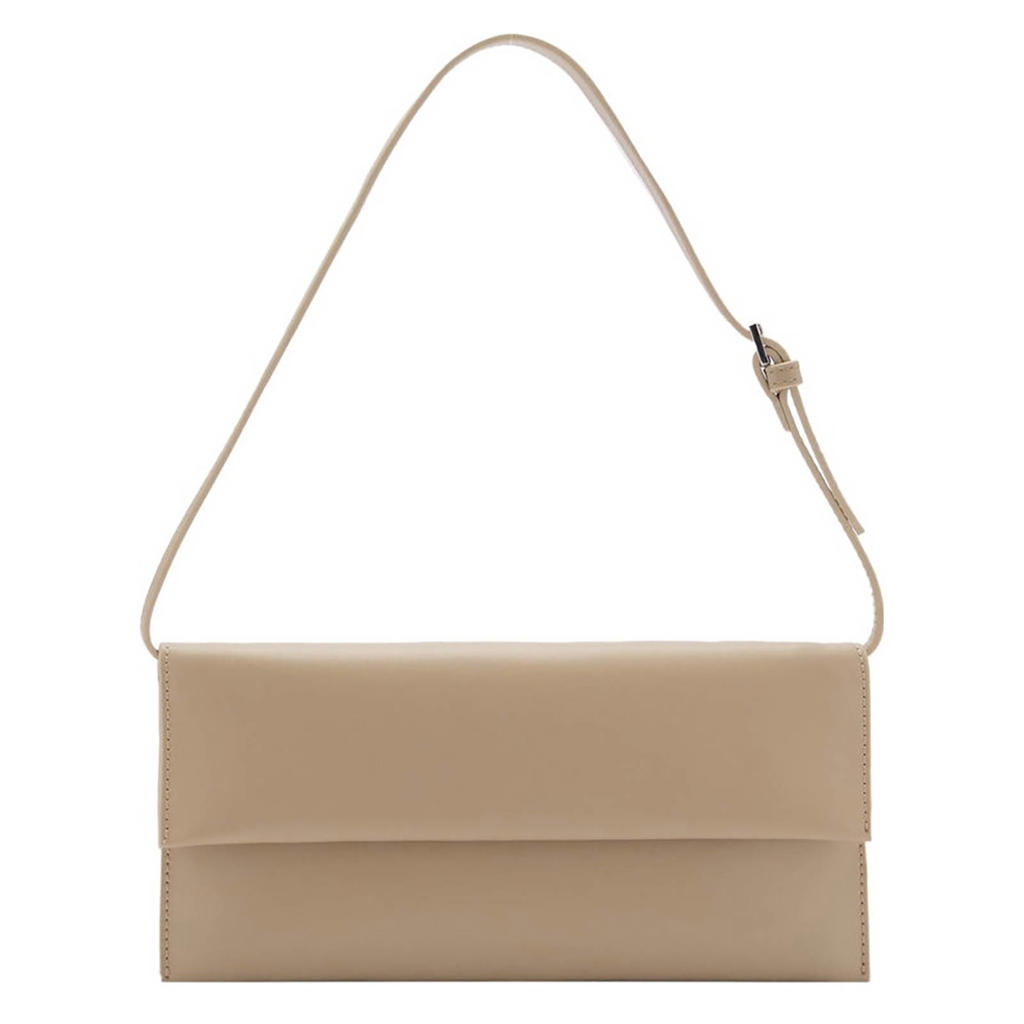 Mango schoudertas beige