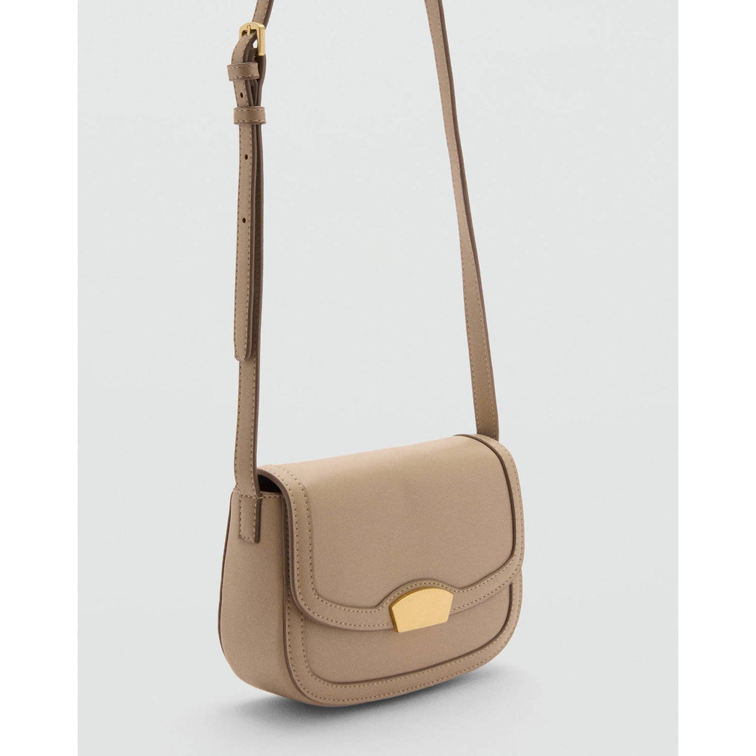 Mango crossbody tas beige