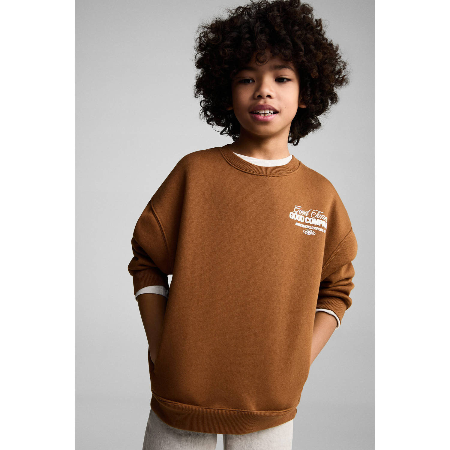 Mango Kids sweater bruin