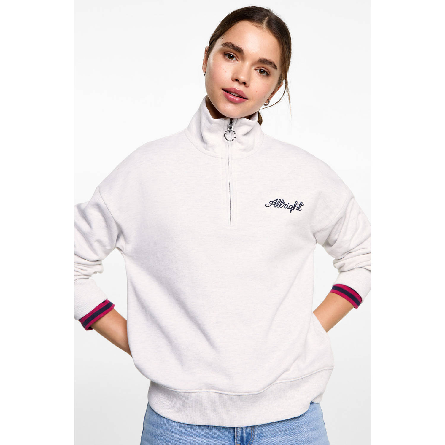 MANGO TEEN sweater lichtgrijs