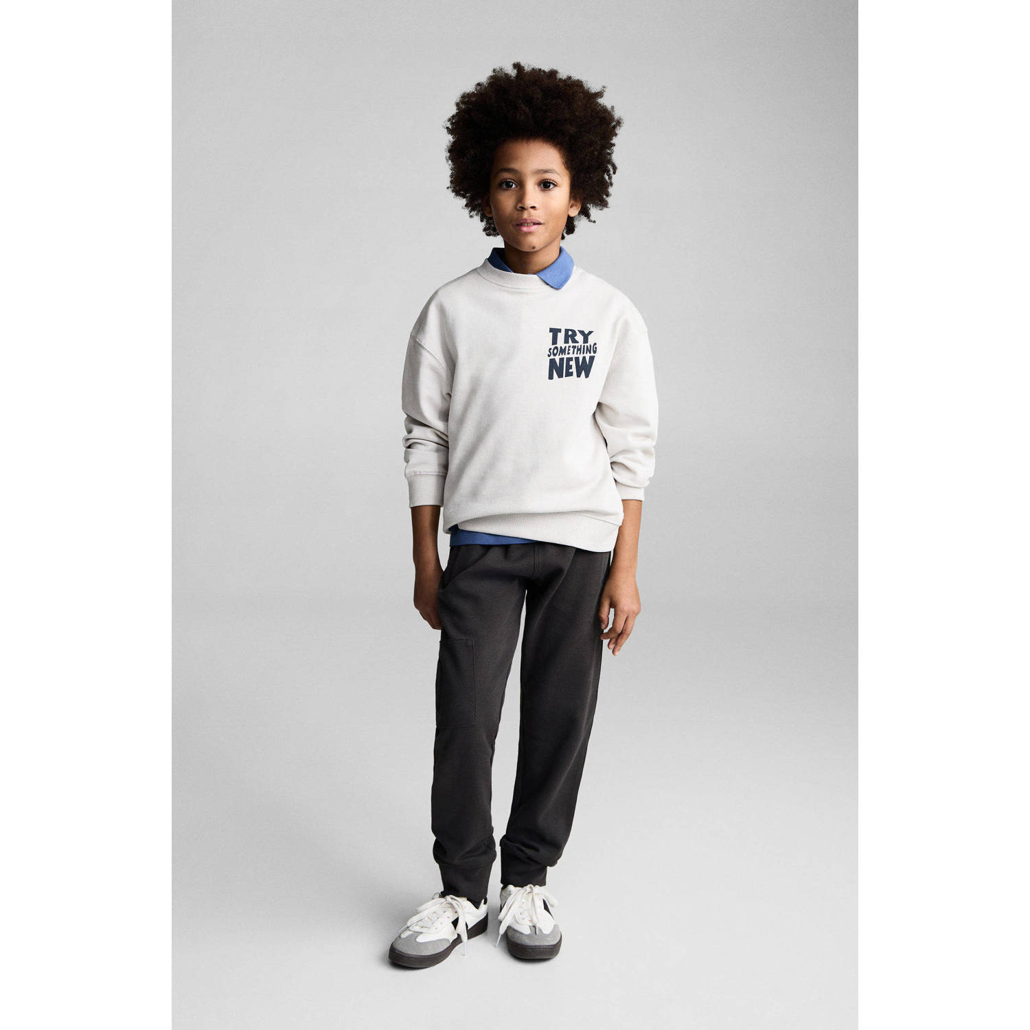 Mango Kids sweatpant antraciet