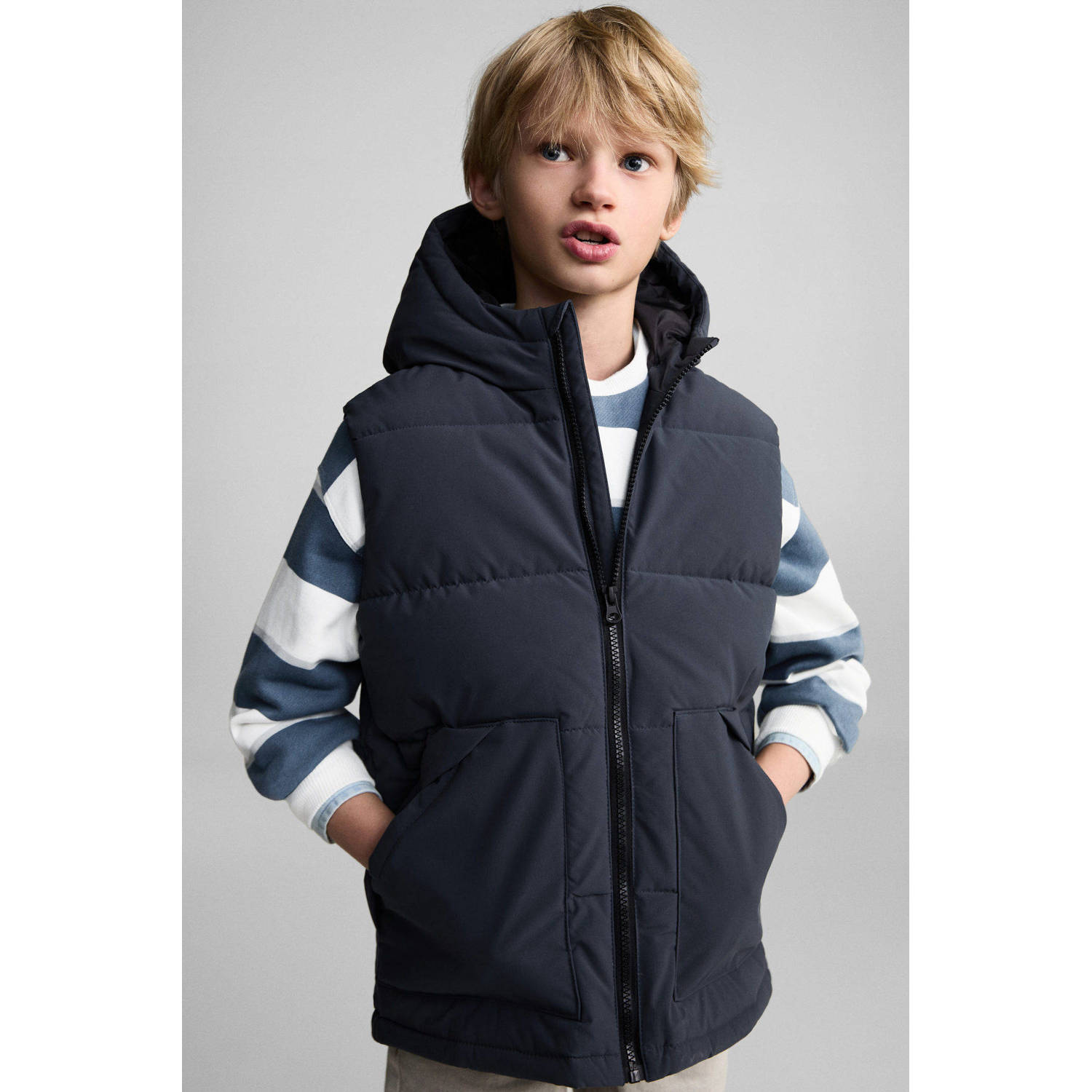 Mango Kids bodywarmer antraciet