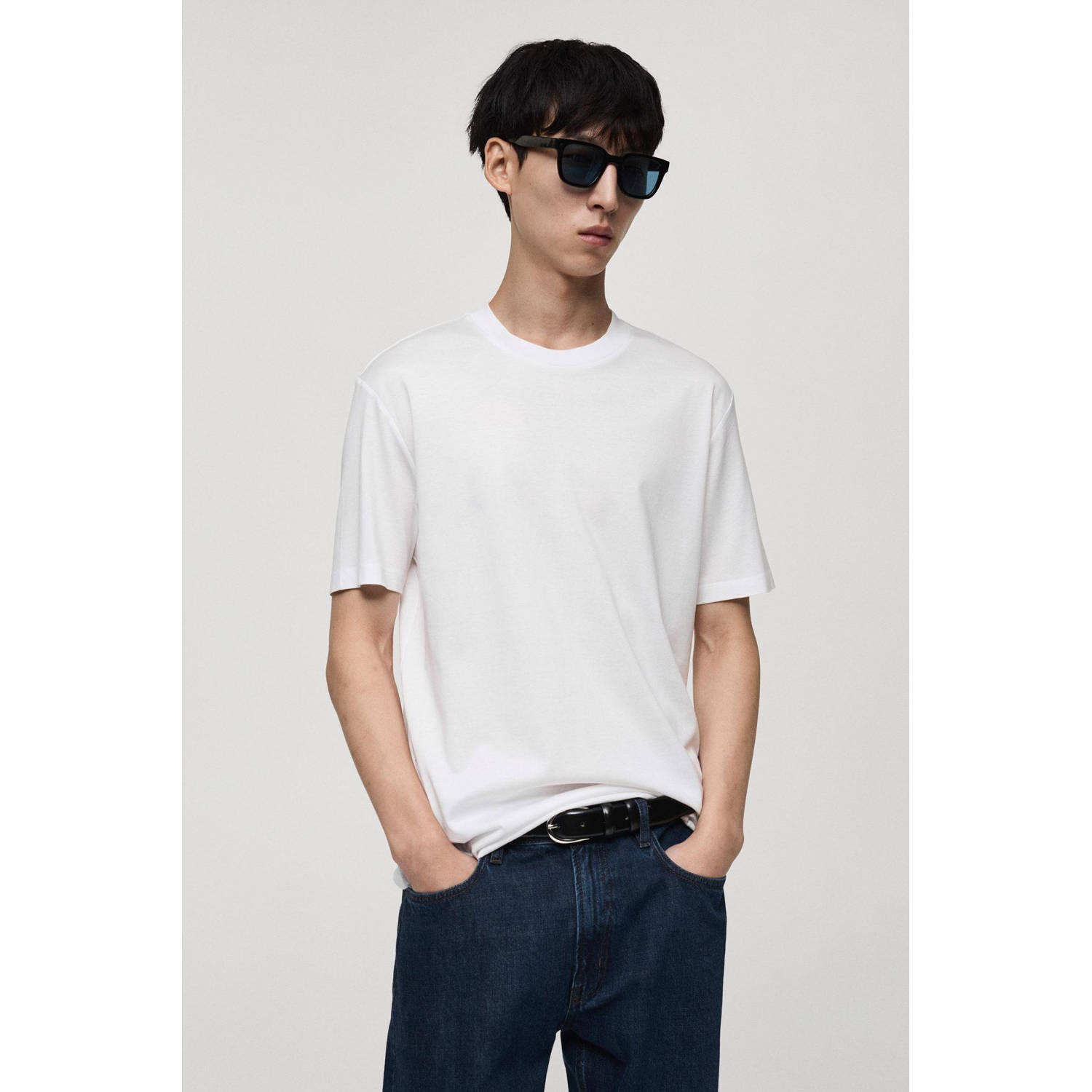 Mango Man T-shirt wit
