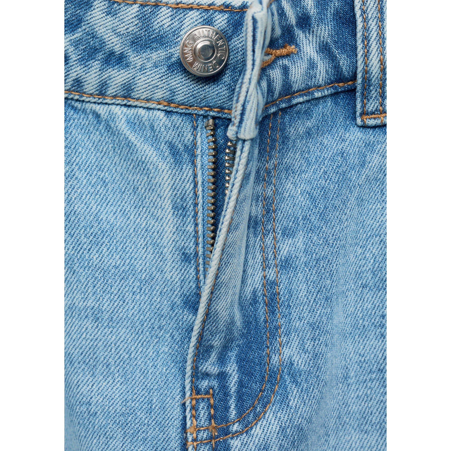 MANGO TEEN straight regular waist light blue denim