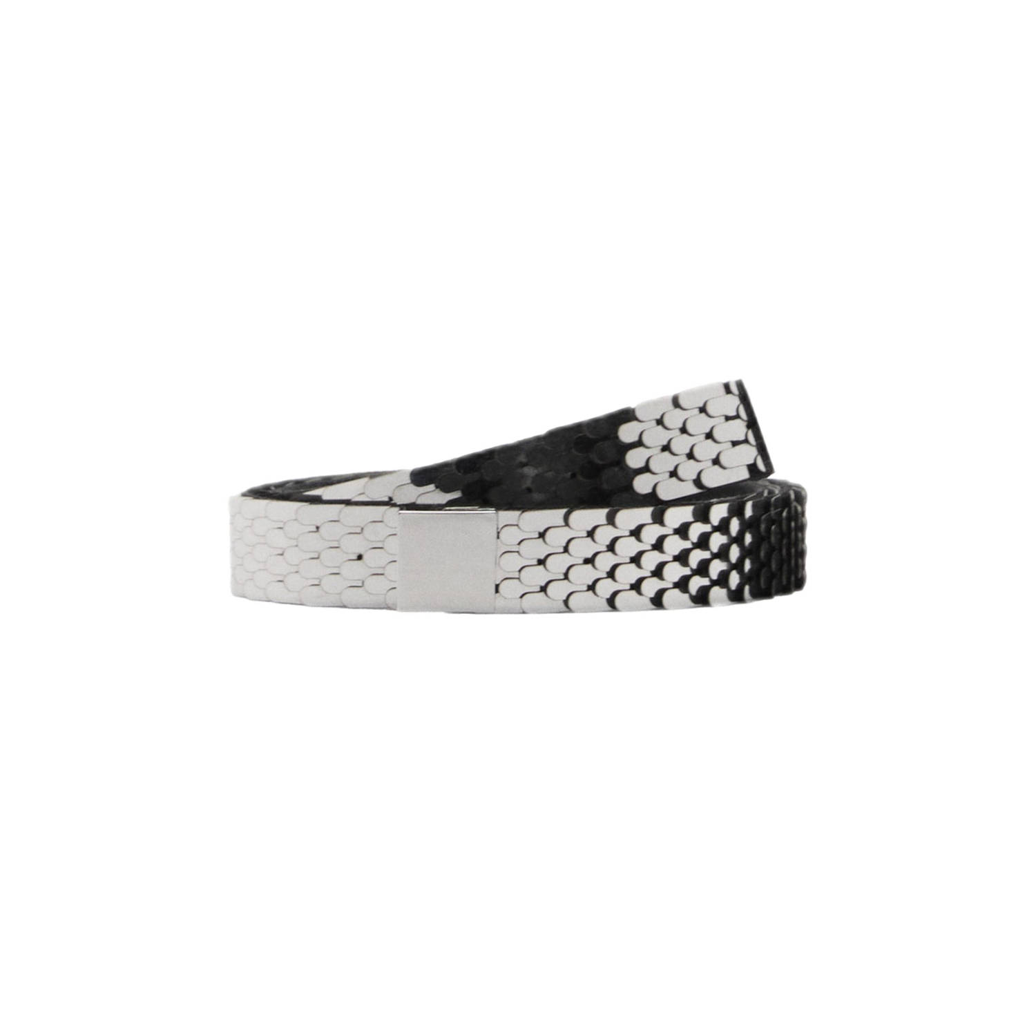 Mango metalen riem zilverkleurig