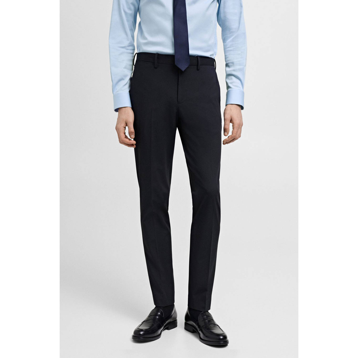 Mango Man super skinny pantalon donkerblauw