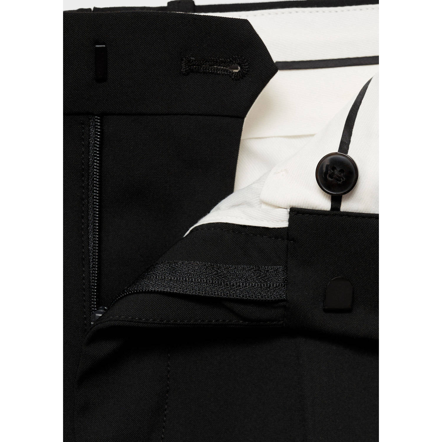 Mango Man slim pantalon zwart