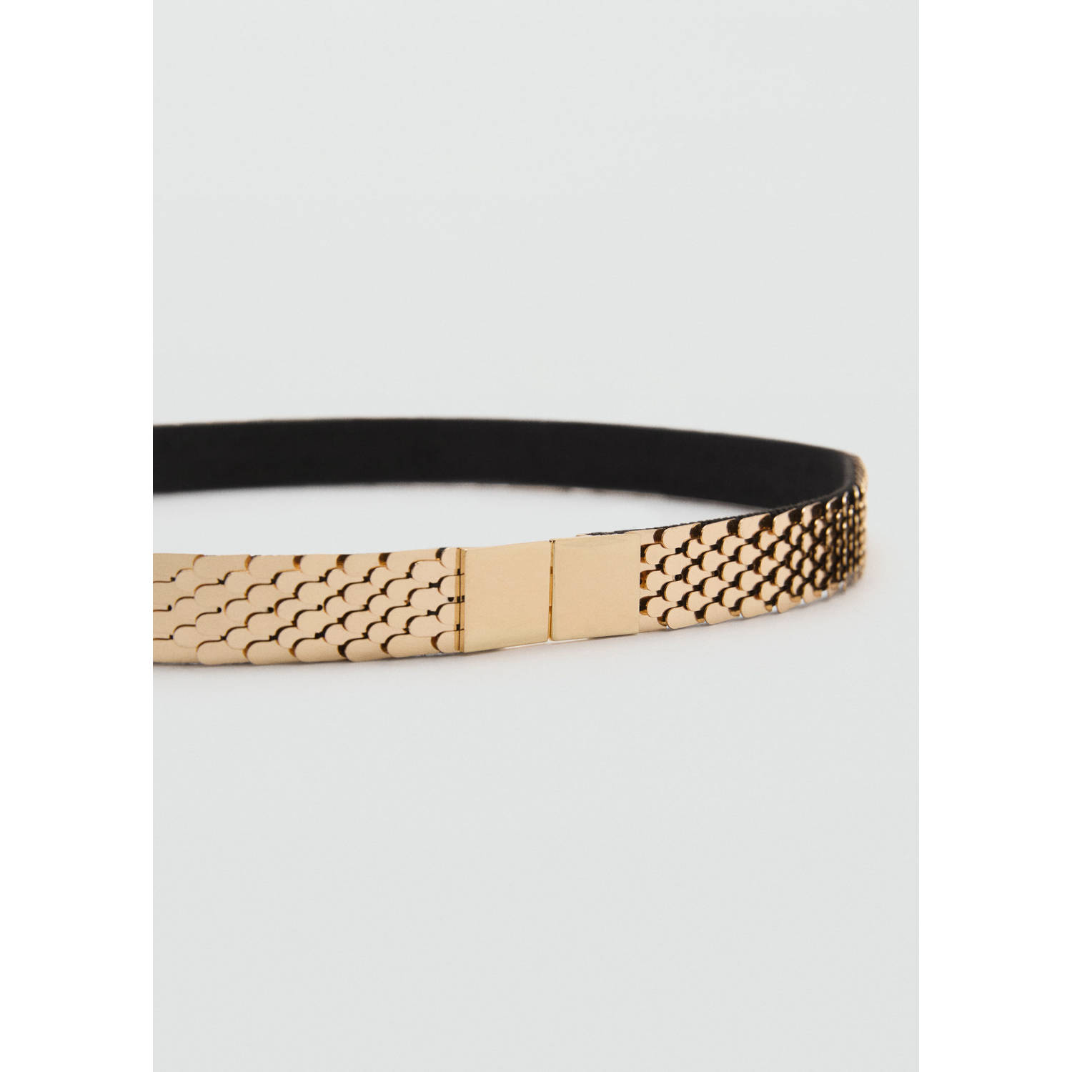 Mango metalen riem goudkleurig