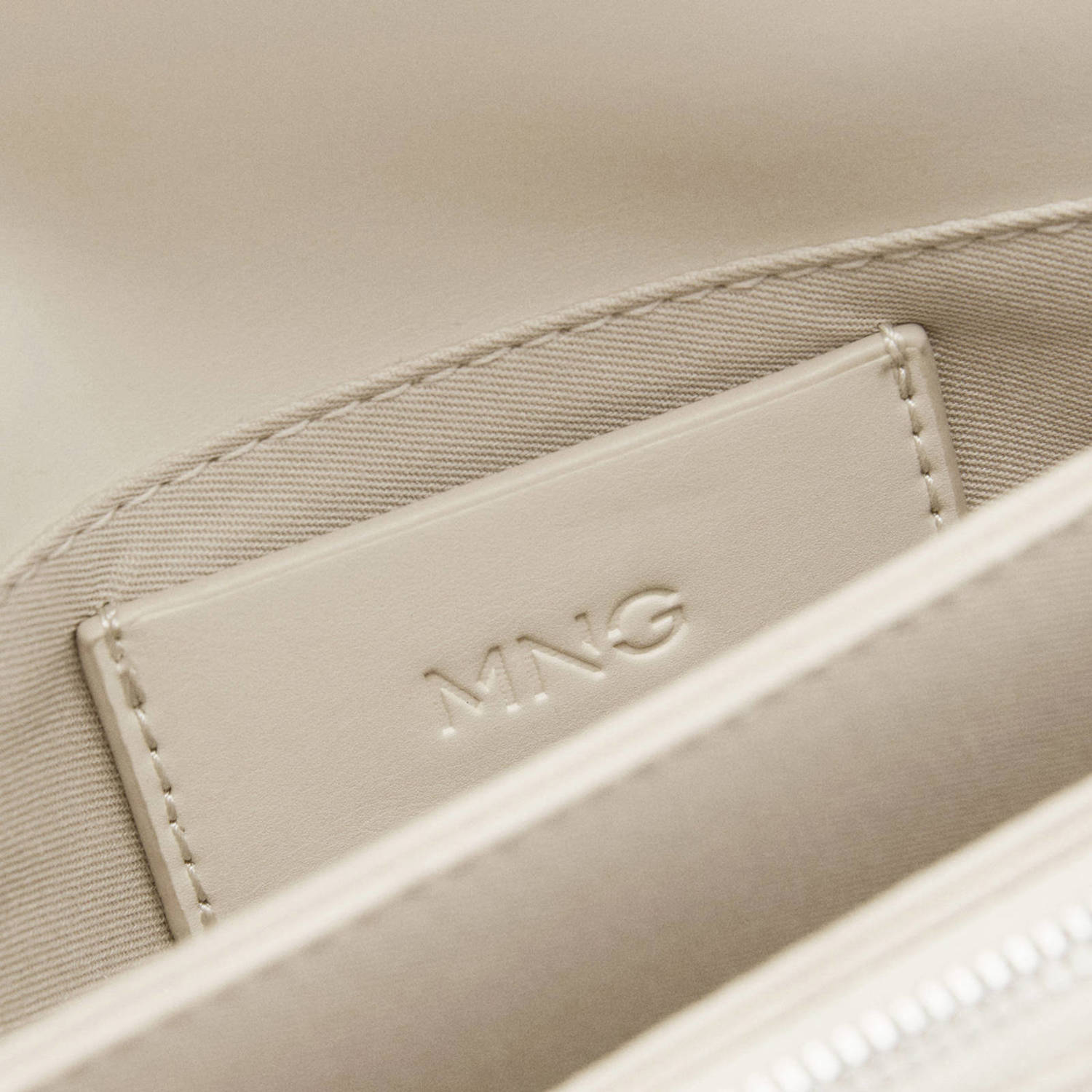 Mango schoudertas beige