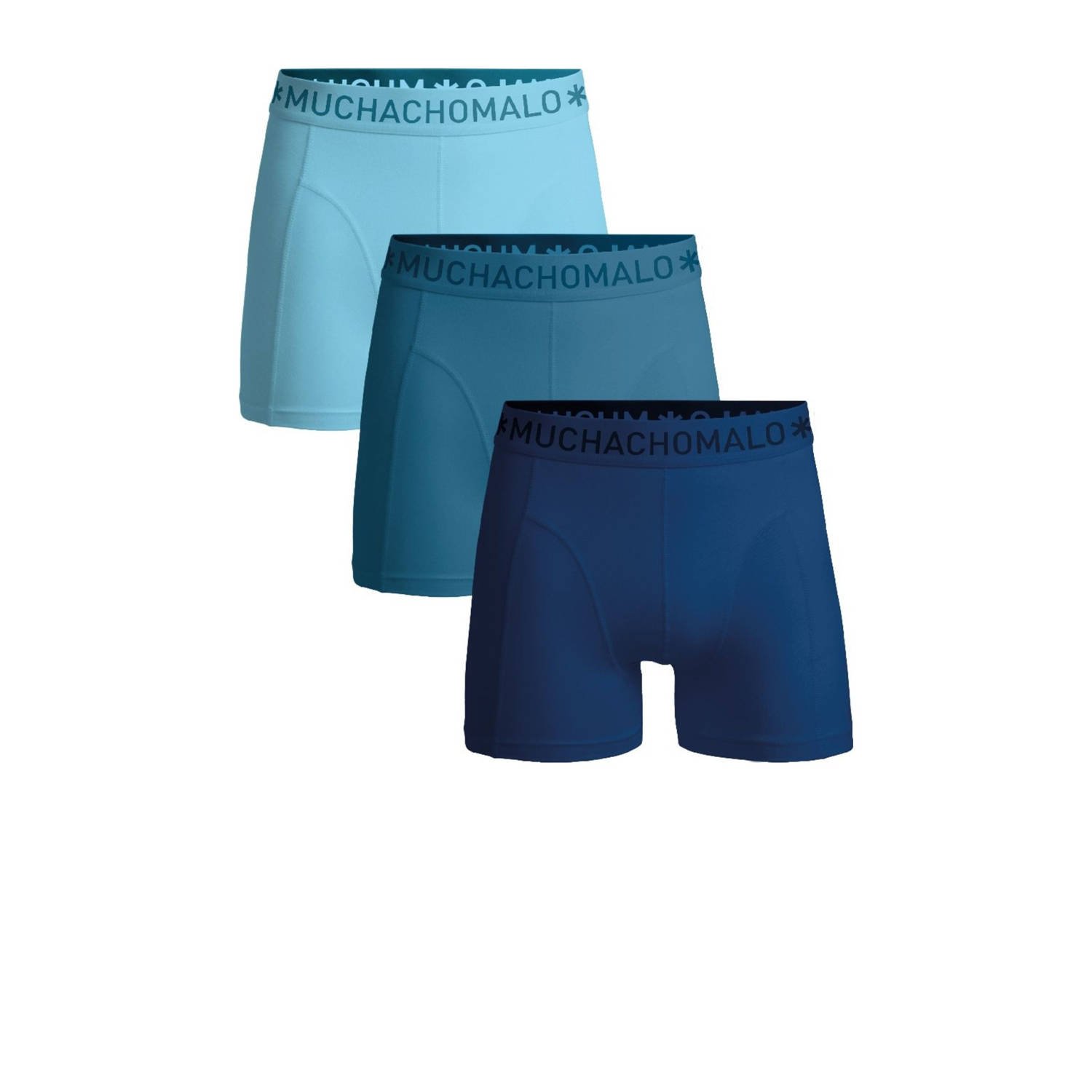 Muchachomalo boxershort set van 3 blauw