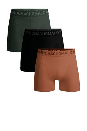  boxershort- set van 3 groen/ zwart/ koper