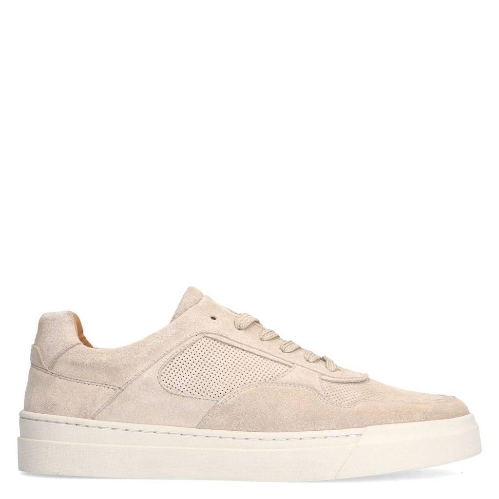 Beige heren Manfield suède sneakers met veters